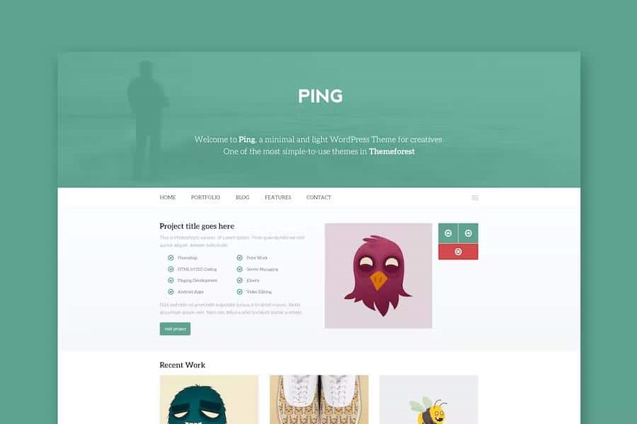 PING – MINIMAL RESPONSIVE HTML TEMPLATE